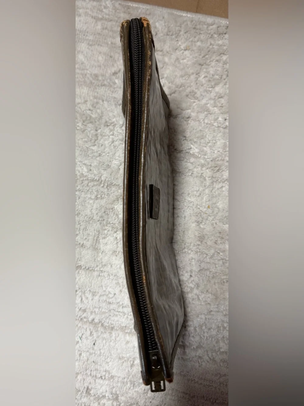 Authentic Vintage Fendi Brown Zucca Monogram Toiletry Pouch!